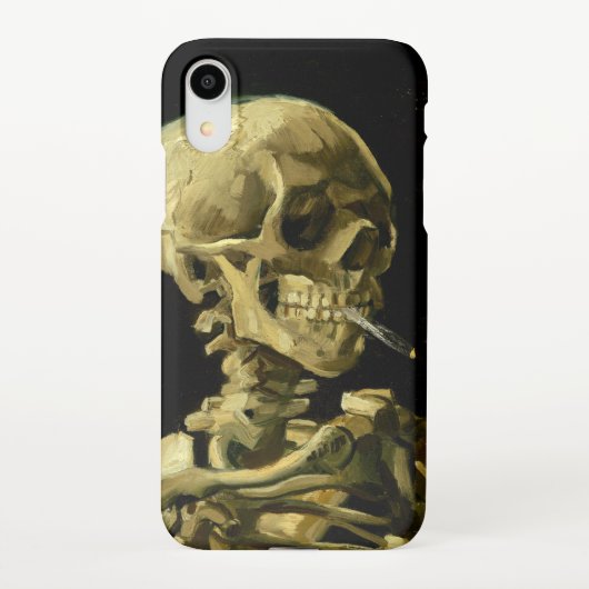 Van Gogh Smoking Skeleton iPhone Hülle (Rückseite)