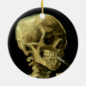 Van Gogh Smoking Skeleton Keramik Ornament (Hinten)