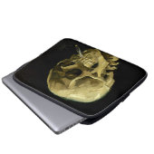 Van Gogh Smoking Skeleton Laptopschutzhülle (Vorne Knopf)