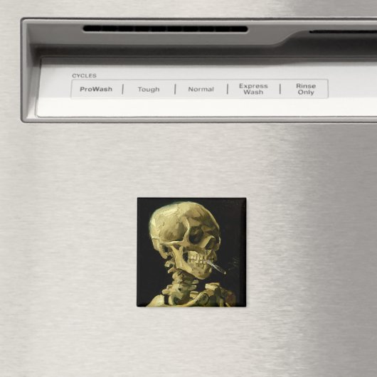 Van Gogh Smoking Skeleton Magnet (In Situ (Geschirrspüler))