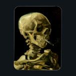 Van Gogh Smoking Skeleton Magnet<br><div class="desc">Magnet mit Vincent van Goghs Ölgemälde Skull eines Skeletts mit Brennender Zigarette (1885-86). Ein großartiges Geschenk für die Fans von Post-Impressionismus und holländischer Kunst!</div>