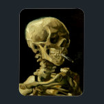 Van Gogh Smoking Skeleton Magnet<br><div class="desc">Magnet mit Vincent van Goghs Ölgemälde Skull eines Skeletts mit Brennender Zigarette (1885-86). Ein großartiges Geschenk für die Fans von Post-Impressionismus und holländischer Kunst!</div>