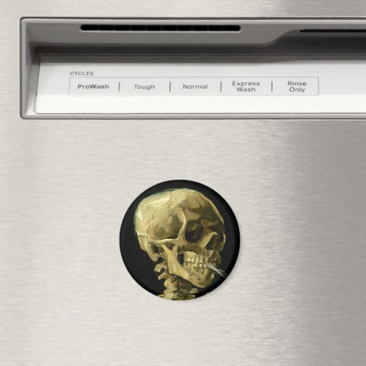 Van Gogh Smoking Skeleton Magnet (In Situ (Geschirrspüler))
