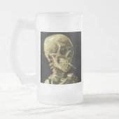 Van Gogh Smoking Skeleton Mattglas Bierglas (Links)