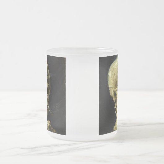 Van Gogh Smoking Skeleton Mattglastasse (Mittel)