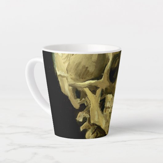 Van Gogh Smoking Skeleton Milchtasse (Linke Ecke)