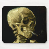 Van Gogh Smoking Skeleton Mousepad (Vorne)