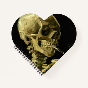 Van Gogh Smoking Skeleton Notizblock