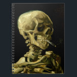 Van Gogh Smoking Skeleton Notizblock<br><div class="desc">Notebook mit Vincent van Gogh Ölgemälde Skull of a Skeleton with Burning Cigarette (1885-86). Ein großartiges Geschenk für die Fans von Post-Impressionismus und holländischer Kunst!</div>