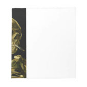 Van Gogh Smoking Skeleton Notizblock (Vorderseite)