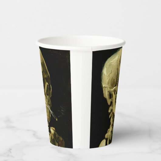 Van Gogh Smoking Skeleton Pappbecher (Rechts)