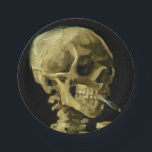 Van Gogh Smoking Skeleton Pappteller<br><div class="desc">Teller mit Vincent van Gogh Ölgemälde Skull of a Skeleton with Burning Cigarette (1885-86). Ein großartiges Geschenk für die Fans von Post-Impressionismus und holländischer Kunst!</div>