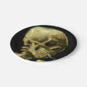 Van Gogh Smoking Skeleton Pappteller (Schrägansicht)