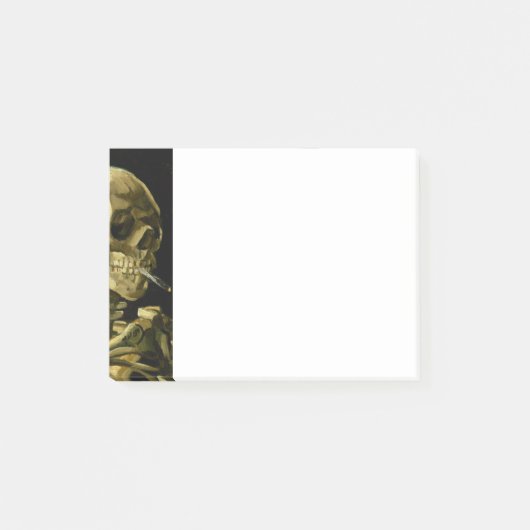 Van Gogh Smoking Skeleton Post-it Klebezettel (Vorderseite)