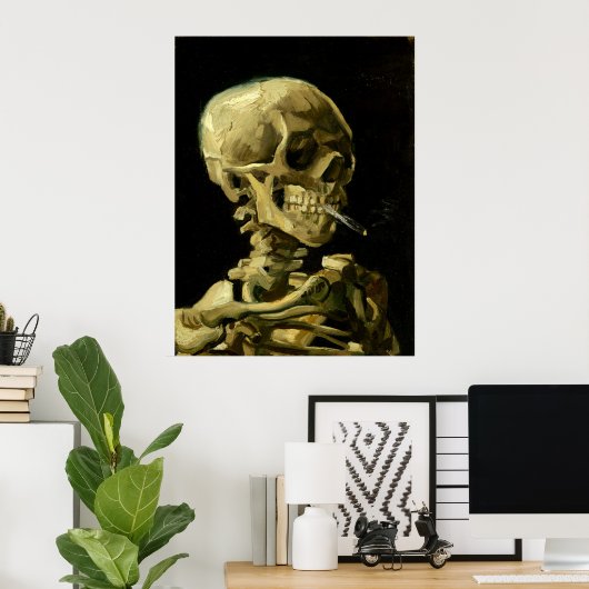 Van Gogh Smoking Skeleton Poster (Heimbüro)