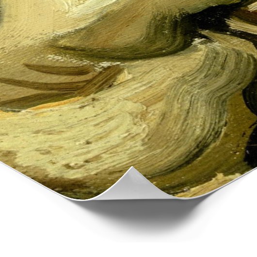 Van Gogh Smoking Skeleton Poster (Ecke)