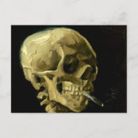 Van Gogh Smoking Skeleton