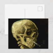 Van Gogh Smoking Skeleton Postkarte (Vorne/Hinten)