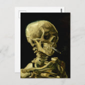 Van Gogh Smoking Skeleton Postkarte (Vorne/Hinten)