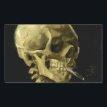 Van Gogh Smoking Skeleton Rechteckiger Aufkleber<br><div class="desc">Stickers mit Vincent van Gogh Ölgemälde Skull of a Skeleton with Burning Cigarette (1885-86). Ein großartiges Geschenk für die Fans von Post-Impressionismus und holländischer Kunst!</div>