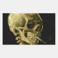 Van Gogh Smoking Skeleton