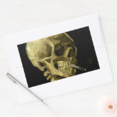 Van Gogh Smoking Skeleton Rechteckiger Aufkleber (Umschlag)