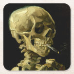Van Gogh Smoking Skeleton Rechteckiger Pappuntersetzer<br><div class="desc">Untersetzer mit Vincent van Gogh Ölgemälde Skull of a Skeleton with Burning Cigarette (1885-86). Ein großartiges Geschenk für die Fans von Post-Impressionismus und holländischer Kunst!</div>