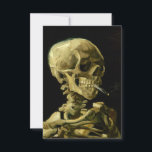 Van Gogh Smoking Skeleton RSVP Karte<br><div class="desc">Karte mit Vincent van Goghs Ölgemälde Skull eines Skeletts mit Brennender Zigarette (1885-86). Ein großartiges Geschenk für die Fans von Post-Impressionismus und holländischer Kunst!</div>