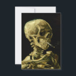 Van Gogh Smoking Skeleton RSVP Karte<br><div class="desc">Karte mit Vincent van Goghs Ölgemälde Skull eines Skeletts mit Brennender Zigarette (1885-86). Ein großartiges Geschenk für die Fans von Post-Impressionismus und holländischer Kunst!</div>