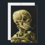 Van Gogh Smoking Skeleton Save The Date<br><div class="desc">Karte mit Vincent van Goghs Ölgemälde Skull eines Skeletts mit Brennender Zigarette (1885-86). Ein großartiges Geschenk für die Fans von Post-Impressionismus und holländischer Kunst!</div>