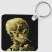 Van Gogh Smoking Skeleton Schlüsselanhänger (Rückseite)