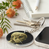 Van Gogh Smoking Skeleton Schlüsselanhänger (Vorderseite rechts)