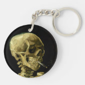 Van Gogh Smoking Skeleton Schlüsselanhänger (Rückseite)