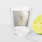 Van Gogh Smoking Skeleton Schnapsglas (Rückseite)