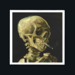 Van Gogh Smoking Skeleton Serviette<br><div class="desc">Napkins mit Vincent van Goghs Ölgemälde Skull of a Skeleton with Burning Cigarette (1885-86). Ein großartiges Geschenk für die Fans von Post-Impressionismus und holländischer Kunst!</div>