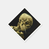 Van Gogh Smoking Skeleton Serviette (Ecke)