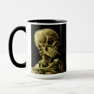 Van Gogh Smoking Skeleton Tasse