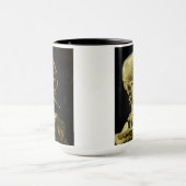 Van Gogh Smoking Skeleton Tasse (Zentrum)