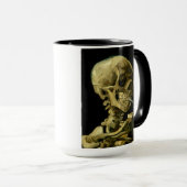 Van Gogh Smoking Skeleton Tasse (VorderseiteRechts)