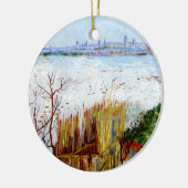Van Gogh-Snowy Landscape with Arles in Background Keramik Ornament (Links)