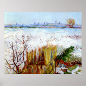 Van Gogh-Snowy Landschaft mit Arles im Hintergrund Poster (Vorne)