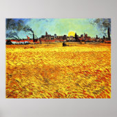 Van Gogh - Sommer-Abend, Wheatfield/Setting Sun Poster (Vorne)