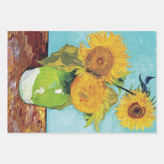 Van Gogh, Sonnenblume Geschenkpapier Set (Vorderseite 3)
