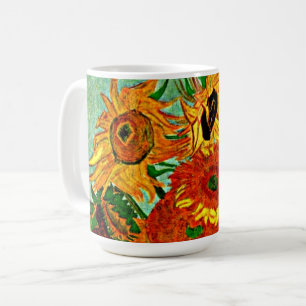 Van Gogh - Sonnenblumen 12 Zwei-Tonen-Kaffee-Tasse Kaffeetasse