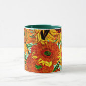 Van Gogh - Sonnenblumen 12 Zwei-Tonen-Kaffee-Tasse Tasse (Zentrum)