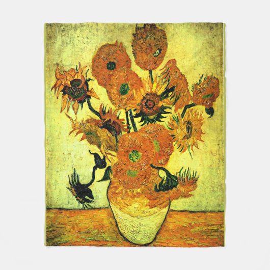 Van Gogh - Sonnenblumen 14, berühmtes Bild, Fleecedecke (Vorderseite)
