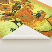 Van Gogh - Sonnenblumen 14, berühmtes Bild, Sherpadecke (3/4)