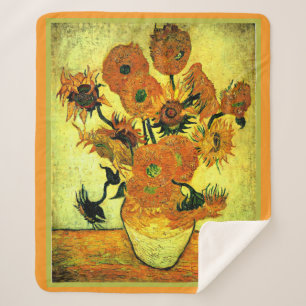 Van Gogh - Sonnenblumen 14, berühmtes Bild, Sherpadecke