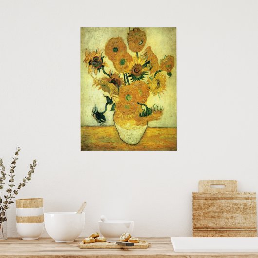 Van Gogh - Sonnenblumen 14, berühmtes Gemälde,  Poster (Küche)