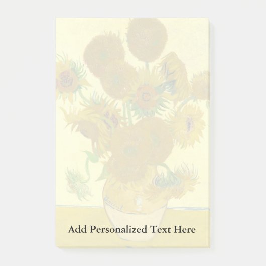 Van Gogh| Sonnenblumen| 1888 Post-it Klebezettel (Vorderseite)